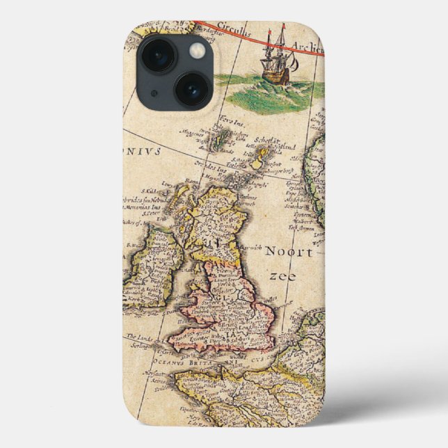 Antik karta över Storbritannien (Baksida)