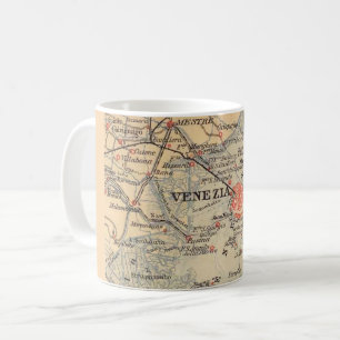 Antik karta över Venedig - Venezia  Kaffemugg