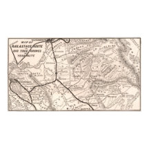 Antik karta över Yosemite 1876