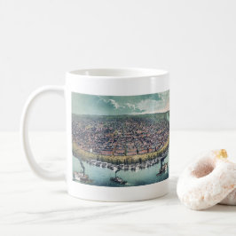 Antik Karta Saint Louis Missouri Mississippifloden Kaffemugg
