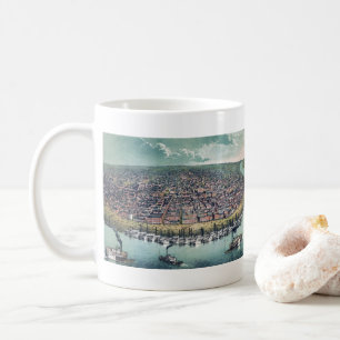 Antik Karta Saint Louis Missouri Mississippifloden Kaffemugg
