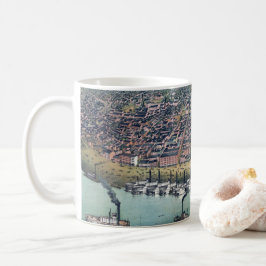 Antik Karta Saint Louis Missouri Mississippifloden Kaffemugg