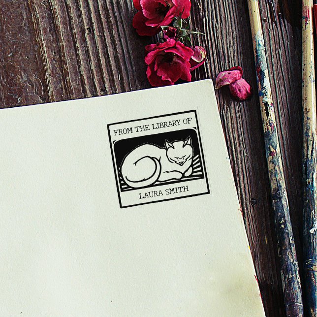 Antik katt från bibliotek av stämpel (Skapare uppladdad)