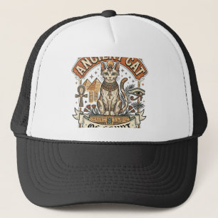 Antik Katt Från Egypten Katt Antikken Egypten Vint Keps