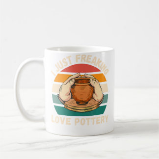 Antik Keramik Jag Älskar Faktiskt Keramikälskare Kaffemugg