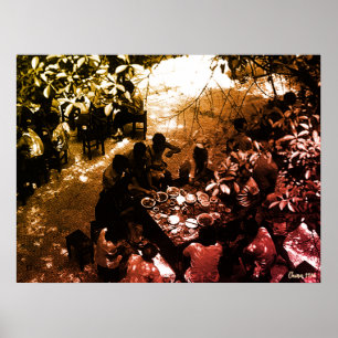 Antik Kina Canton restaurang Poster