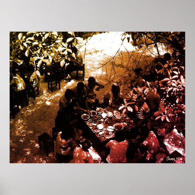 Antik Kina Canton restaurang Poster (Framsidan)
