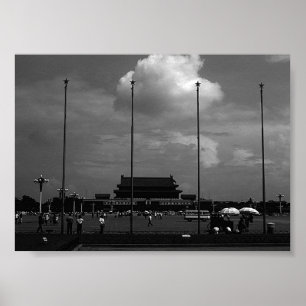Antik Kina Peking gata Tiananmen torg port Poster