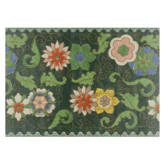 Antik kinesisk cloisonné-mönster: Jadegrön (Framsidan)