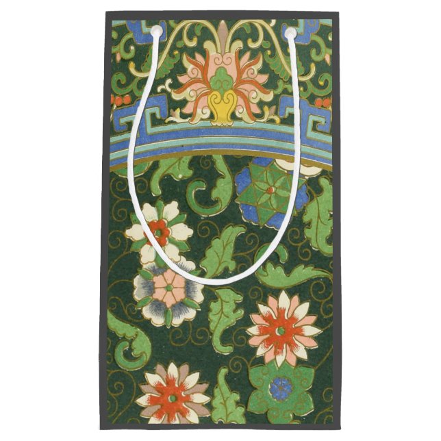 Antik kinesisk cloisonné-mönster: Jadegrön (Framsidan)
