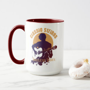 Antik Klassisk Gitarr Kaffe Mugg