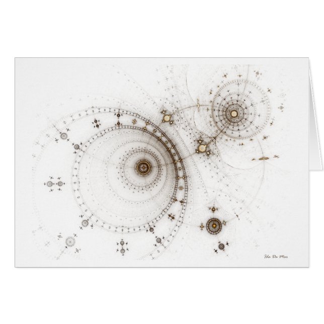 ANTIK KLOCKA HÄLSNINGSKORT (Framsidan Horizontal)