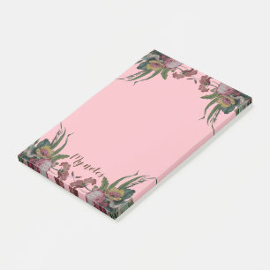 Antik klocka med blommor post-it block