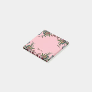 Antik Klocka med Blommor Post-it Block
