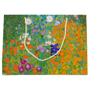 Antik konst av Gustav Klimt med lantliga trädgårds