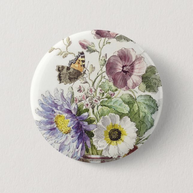 Antik konst av William van Leen med blommande fjär Knapp (Framsida)
