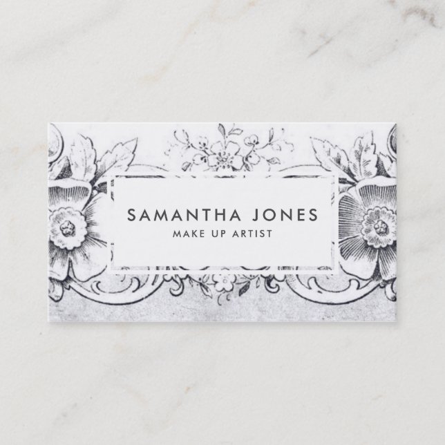 Antik konstnär för smink för ängelCherubblomma Visitkort (Framsida)