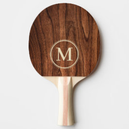 Antik Körsbärsträ Monogram Pingisracket