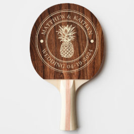 Antik körsbärsträ Pineapple Bröllopsnamn Pingisracket