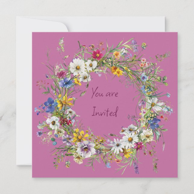 Antik Krans Papperskort Set - Inbjudan (Framsida)