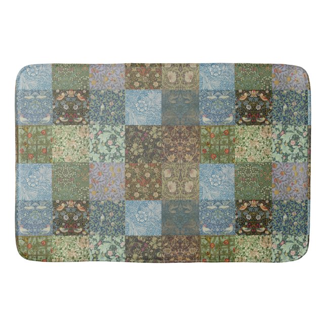 Antik Lappkvilt William Morris Mönster Badrumsmatta (Framsidan)