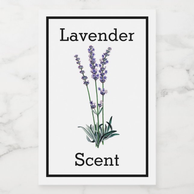 Antik Lavendel Etikett (Enkel etikett)