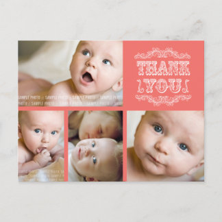 ANTIK Lax 4 Foto Baby Tack Kort