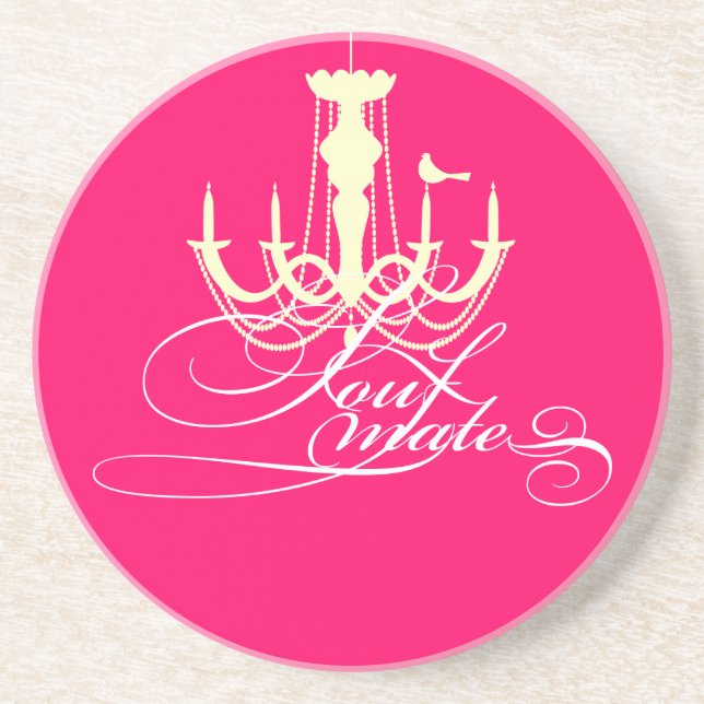 Antik ljuskronakustfartyg underlägg sandsten (Framsidan)