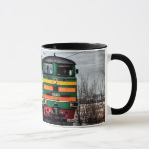 Antik Lokomotiv Ångmaskin Tåg Kaffe Kopp
