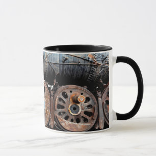 Antik Lokomotiv Ångmaskin Tåg Kaffe Kopp