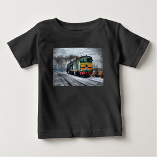 Antik Lokomotiv Ångmaskin Tåg T-Shirt
