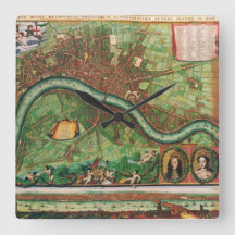 Antik Londons gatukarta av Johannes de Ram, 1689