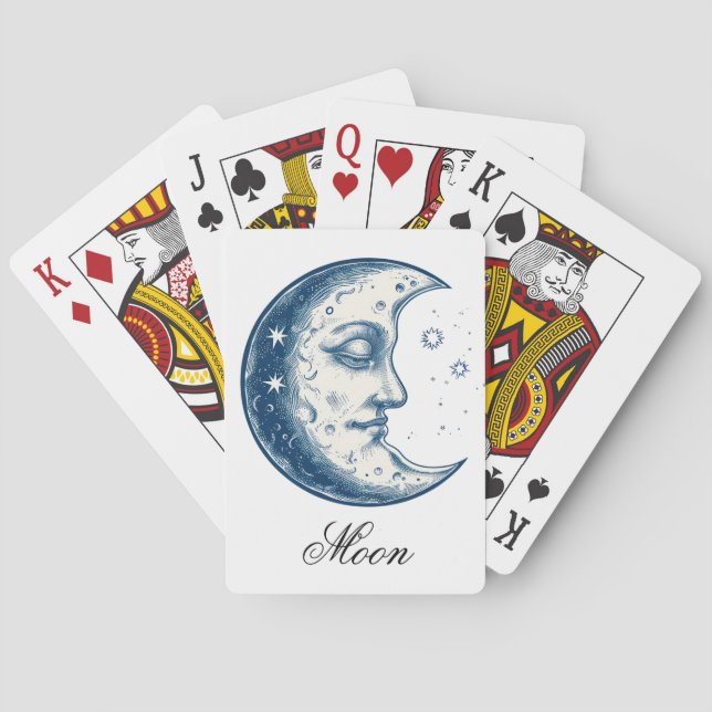 Antik månritning casinokort (Baksidan)