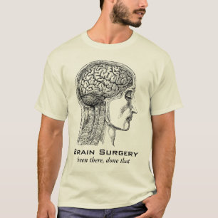 Antik medicinsk gravyr för hjärnkirurgiöverleva t-shirt