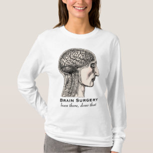 Antik medicinsk gravyr för hjärnkirurgiöverleva t-shirt