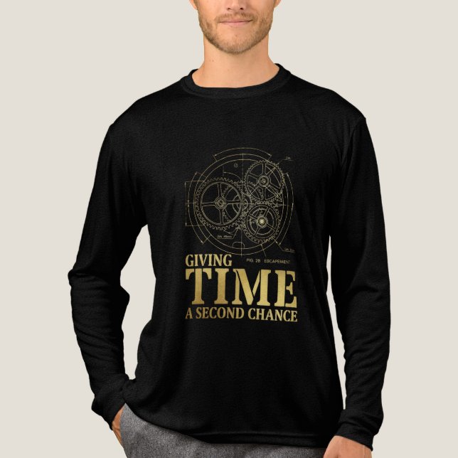 Antik mekanisk klockdiagram t shirt (Framsida)