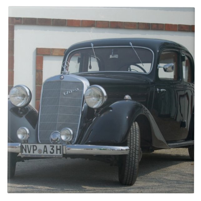antik Mercedes 3 Kakelplatta (Framsidan)
