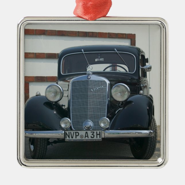 antik Mercedes Julgransprydnad Metall (Framsidan)