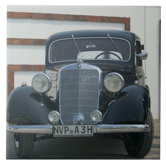antik Mercedes Kakelplatta (Framsidan)