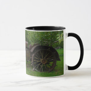 Antik metall rullar traktorer mugg