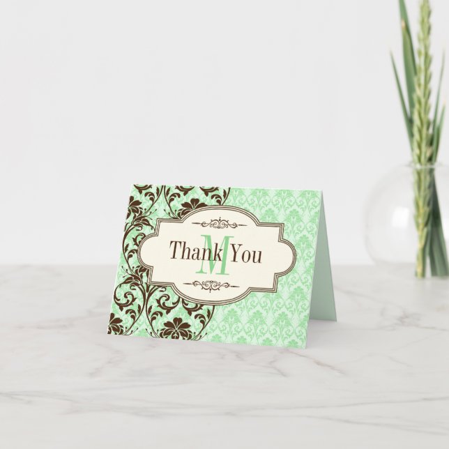 Antik Mint, Bruna Rullar Tacksamt Kort (Framsida)