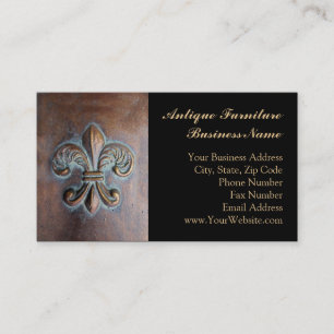 Antik möbel Vintage Fleur De Lis Visitkort