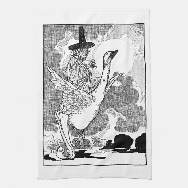 Antik Mor Gås av Charles Robinson Kökshandduk (Vertikal)