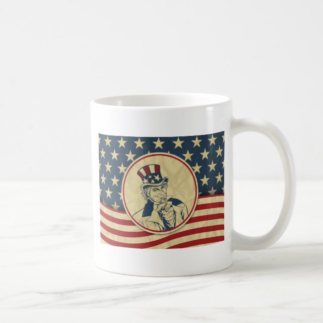 antik morbror sam kaffemugg (Höger)