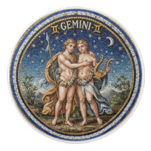 Antik mosaik Zodiak Tvillingarna stil