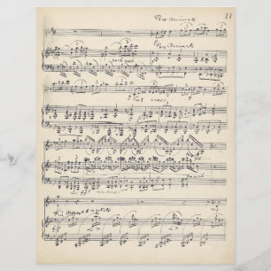 Antik musik handskriven decoupage scrapbook