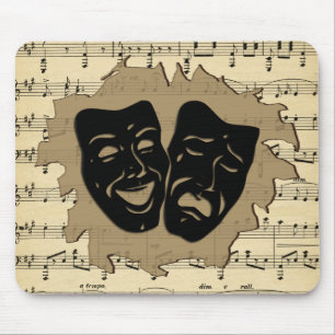 Antik musik och teatern maskerar musmatta