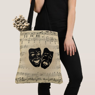 Antik musik och teatern maskerar tygkasse