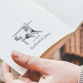 Antik mytisk bok ex libris namn bokplåt stämpel