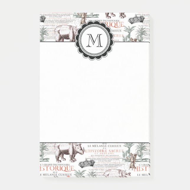 Antik noshörningnoshörningAbrecht Durer stil Post-it Block (Framsida)